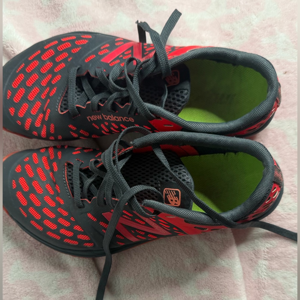 New Balance Grey and Red Sneakers
